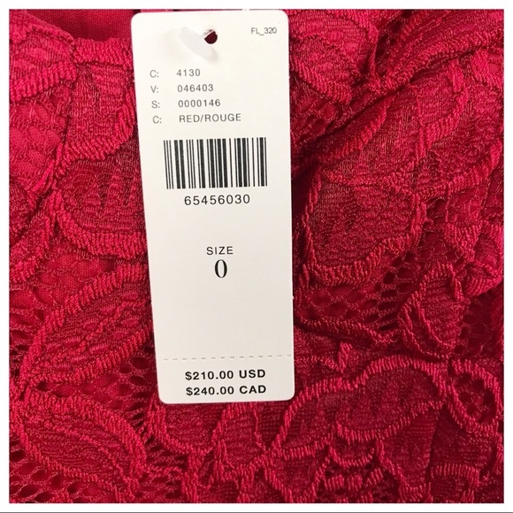 NWT‎ Anthropologie Hutch Seamed Lace Midi Dress in Red Size 0 - Picture 8 of 11